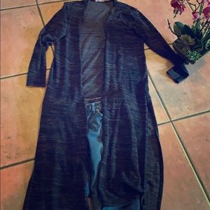 Long open cardigan